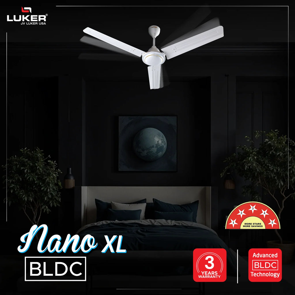 Nano XL BLDC Ceiling Fan with IR Remote | 2-Year Warranty | 1200 mm