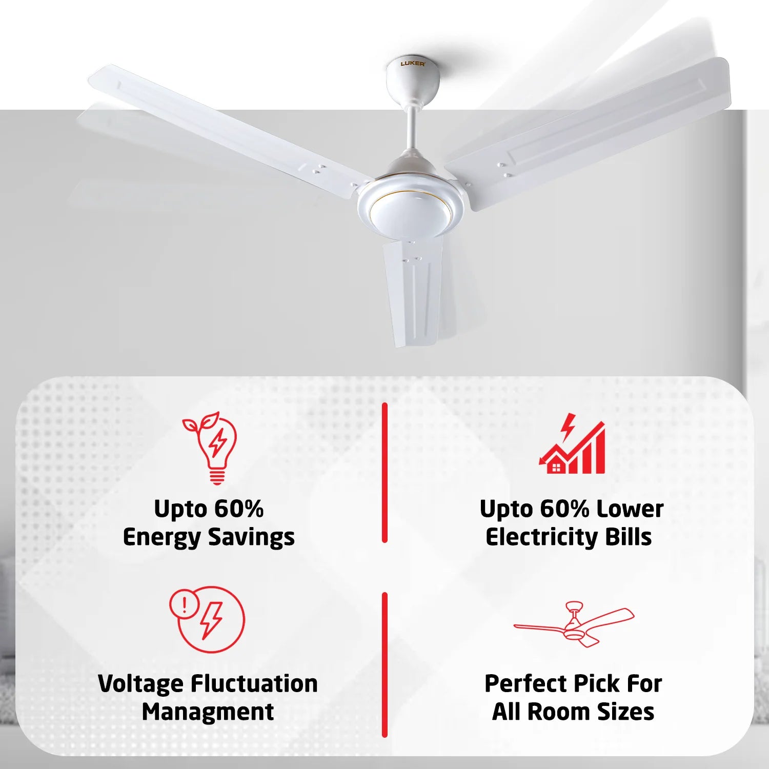 Nano XL BLDC Ceiling Fan with IR Remote | 2-Year Warranty | 1200 mm